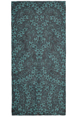 Pluto Teal Green Silk Scarf