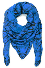 Dryad Blue Silk Twill Scarf